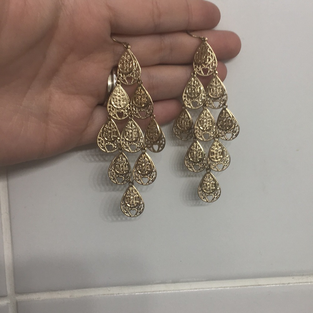 Teardrop chandelier earrings